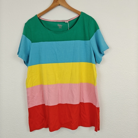 Boden NWT Short Sleeve Breton Striped T-Shirt Size 20-22 - Picture 6 of 14